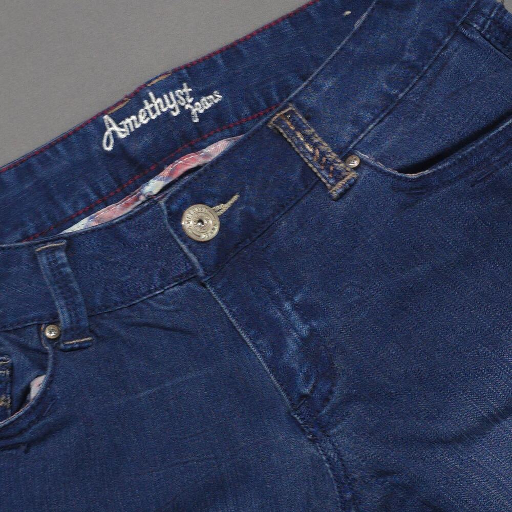 Amethyst Womens Bootcut Jeans Dark Wash Stretch Denim Size 7